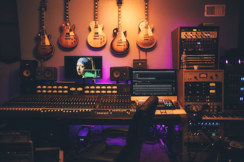 Professional music studio gear