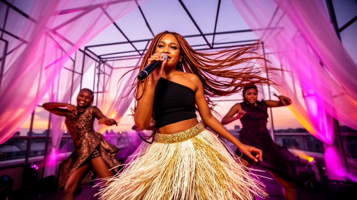 African artist performing globally